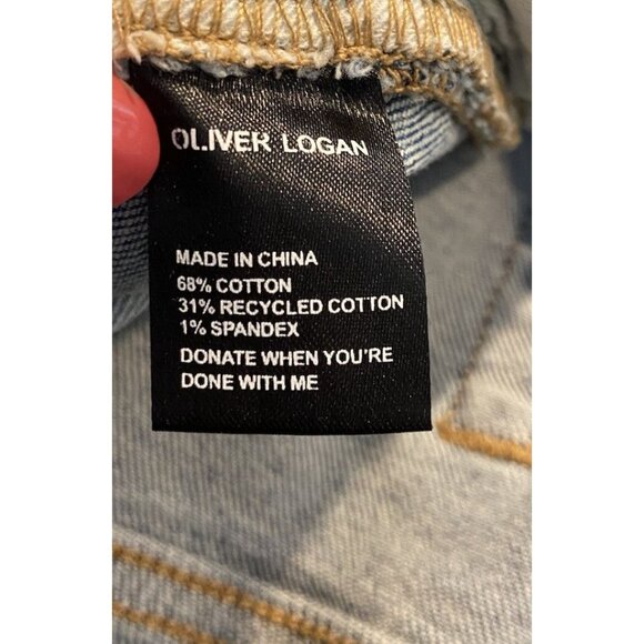 Oliver Logan Jeans Wide Leg Crop Raw Hem Size 30 - Picture 7 of 7